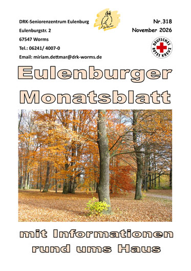 Hauszeitung November Titelseite mit Herbstmotiv aus dem Wald