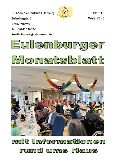 Titelseite des Monatsblatts mit Fastnachtsfeiermotiv